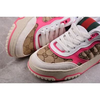 Gucci Re-Web Sneaker "GG Canvas – Beige Fuchsia" фото № 7