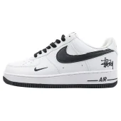 Stussy x Nike Air Force 1 Low "White/Black Swoosh"