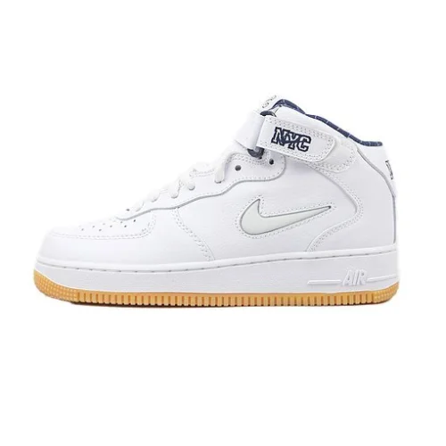 Nike Air Force 1 Mid QS "White/Midnight Navy/Gum Yellow"