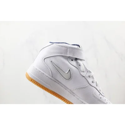 Nike Air Force 1 Mid QS "White/Midnight Navy/Gum Yellow" фото № 6