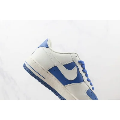 Nike Air Force 1 07 Low "White/Navy Blue" фото № 3
