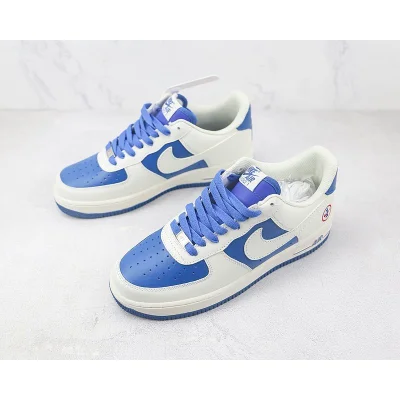 Nike Air Force 1 07 Low "White/Navy Blue" фото № 5