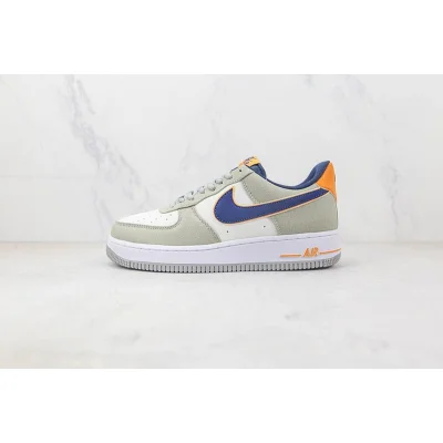 Nike Air Force 1 07 Low "Orange/Grey/Dark Blue" фото № 2