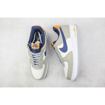 Nike Air Force 1 07 Low "Orange/Grey/Dark Blue" фото № 7