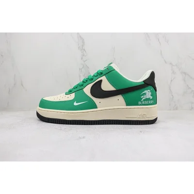 Burberry x Nike Air Force 1 Low "Beige White/Green/Black" фото № 2