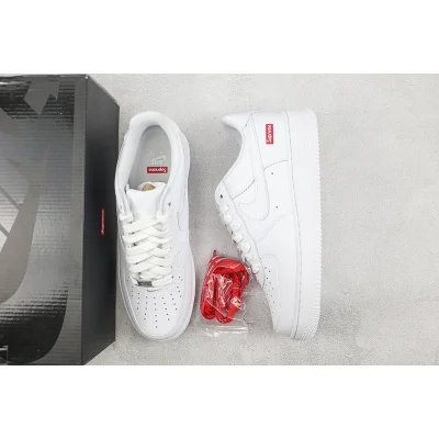 Supreme x Nike Air Force 1 Low "White/Mini-logo Red" фото № 6