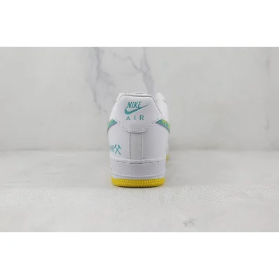 Nike Air Force 1 07 Low "White/Blue/Yellow" фото № 9