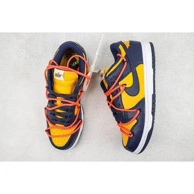 Off White X Nike Dunk Low «University Gold» фото № 6