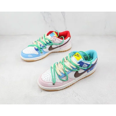 Nike Dunk Low Retro "White/Blue/Green/Brown/Red/Pink" фото № 5