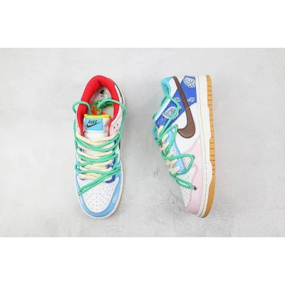 Nike Dunk Low Retro "White/Blue/Green/Brown/Red/Pink" фото № 6