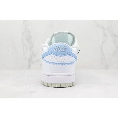 Nike Dunk Low "White/Light Blue/Double Lacing" фото № 9