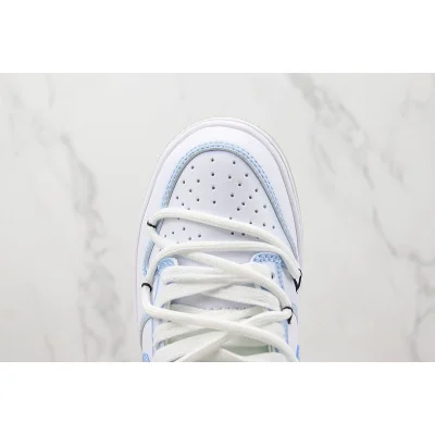 Nike Dunk Low "White/Light Blue/Double Lacing" фото № 4