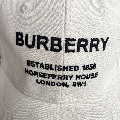 Кепка Burberry With Text Accompaniment "White" фото № 5