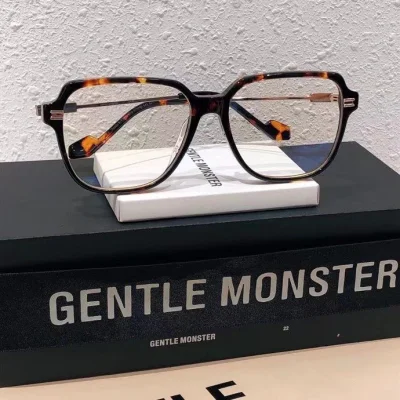 Оправа для очков Gentle Monster Big Lenses And Stripes On Frame Front "Brown" фото № 2