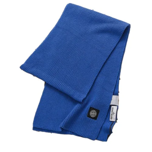 Шарф Stone Island Knitted Logo Patched "Blue"