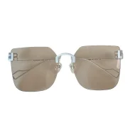 Солнцезащитные очки Balenciaga Large Lenses And Temples Decorated By Logo "Brown"