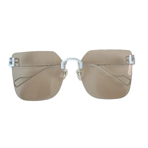 Солнцезащитные очки Balenciaga Large Lenses And Temples Decorated By Logo "Brown"