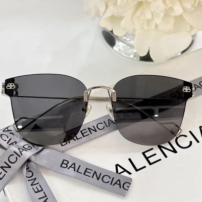 Солнцезащитные очки Balenciaga Without Frame With Logo "Black" фото № 2