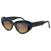 Солнцезащитные очки Balenciaga Cat Eye Shaped Temples Decorated By Symbols "Blue"
