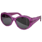 Солнцезащитные очки Balenciaga Round Shaped And One Side Inscription "Pink"