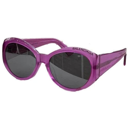 Солнцезащитные очки Balenciaga Round Shaped And One Side Inscription "Pink"