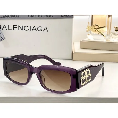 Солнцезащитные очки Balenciaga Big Logo On Temples "Violet" фото № 2