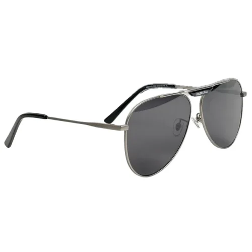 Солнцезащитные очки Balenciaga Aviator Shaped Decorated By Logo On Bridge Of The Nose "Black/Silver"