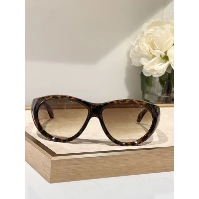 Солнцезащитные очки Balenciaga Temples With Wave "Brown" фото № 2