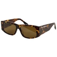 Солнцезащитные очки Balenciaga Wide Frame With Colorful Logo Inscription "Brown"
