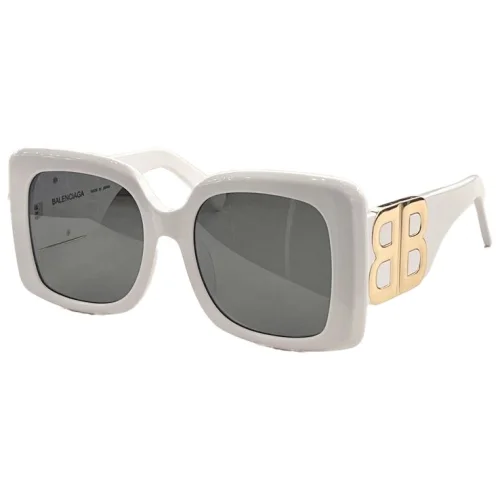 Солнцезащитные очки Balenciaga Wide Glasses Temples With Letters "White"