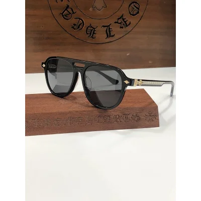 Солнцезащитные очки Chrome Hearts Patterns Along Temple "Black" фото № 2