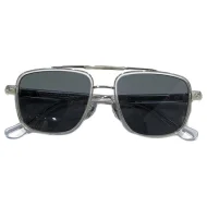 Солнцезащитные очки Chrome Hearts Aviator Shaped Temples Decorated By Crosses "Gray/Black"
