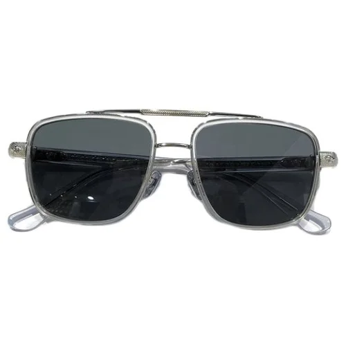 Солнцезащитные очки Chrome Hearts Aviator Shaped Temples Decorated By Crosses "Gray/Black"