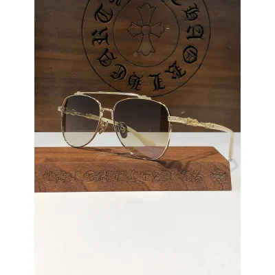 Солнцезащитные очки Chrome Hearts Decorated Temples And Aviator Shaped "Brown" фото № 2 Солнцезащитные очки Chrome Hearts Decorated Temples And Aviator Shaped "Brown" фото № 2