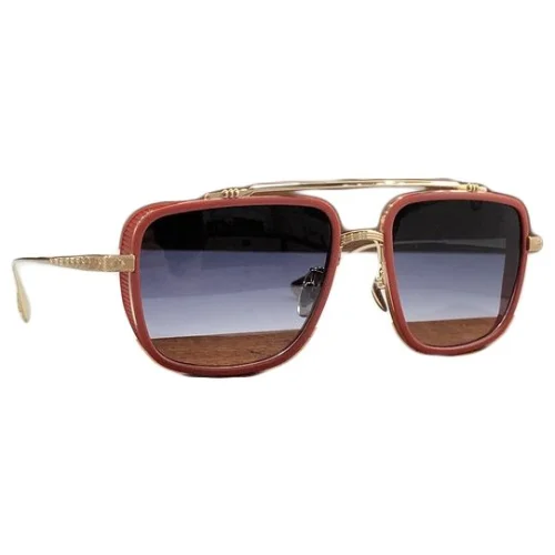 Солнцезащитные очки Chrome Hearts Temples With Decoration By Repeating Logo "Red"