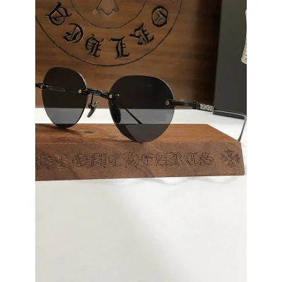 Солнцезащитные очки Chrome Hearts Frame Decorated By Lines "Black" фото № 2