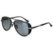 Солнцезащитные очки Chrome Hearts Lenses Connected By Top Line And Temples With Logo "Black"