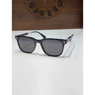 Солнцезащитные очки Chrome Hearts Temples Divided By Patterns "Black" фото № 2