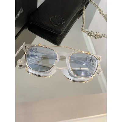 Солнцезащитные очки Chrome Hearts Double Thin Frame "White" фото № 2