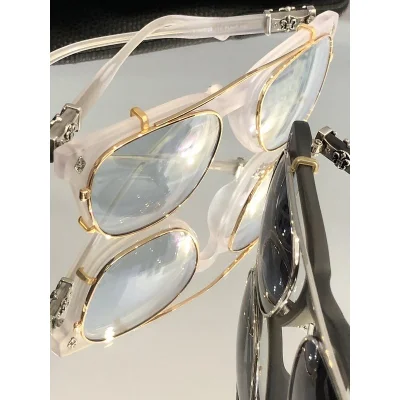 Солнцезащитные очки Chrome Hearts Double Thin Frame "White" фото № 3