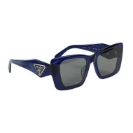 Солнцезащитные очки Prada Wide Frame WIth Triangle And Logo "Blue"