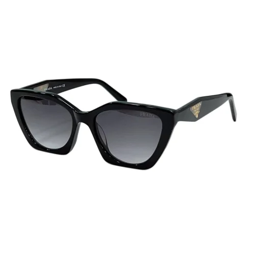 Солнцезащитные очки Prada Frame Decorated By Triangle And Logo "Black/Gray"