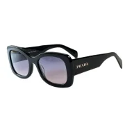 Солнцезащитные очки Prada Frame Decorated By Gold Inscription Side "Black/Violet"