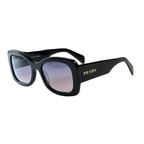 Солнцезащитные очки Prada Frame Decorated By Gold Inscription Side "Black/Violet"