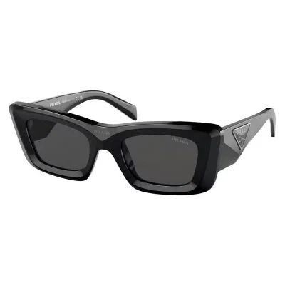 Солнцезащитные очки Prada Wide Temples With Big Logo "Black" фото № 3
