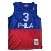 Баскетбольная Джерси Mitchell And Ness X NBA Philadelphia 76ers №3 Allen Iverson With Logo "Blue/Red"