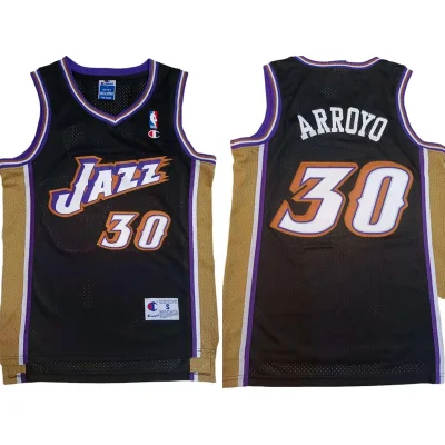 Баскетбольная Джерси NBA Utah Jazz №30 Carlos Arroyo "Black" фото № 3 Баскетбольная Джерси NBA Utah Jazz №30 Carlos Arroyo "Black" фото № 3