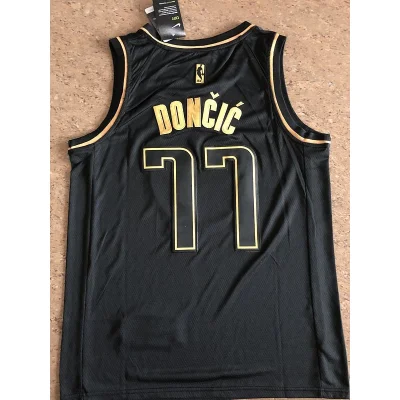 Баскетбольная Джерси Nike Dallas Mavericks №77 Luka Doncic "Black" фото № 2