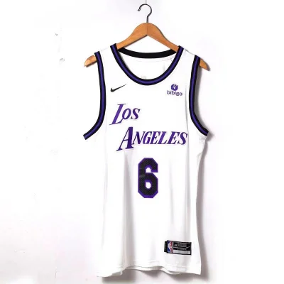 Баскетбольная Джерси Nike X NBA Los Angeles Lakers 22-23 №6 LeBron James "White" фото № 4