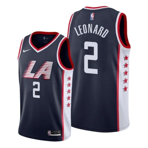Баскетбольная Джерси Nike X NBA Los Angeles Clippers №2 Kawhi Leonard "Gray/Black"